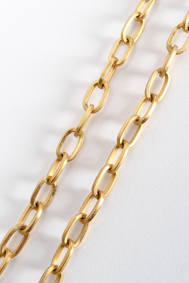 Vintage Trifari Tender Clover Pendant Necklace chain detail  @ Recess LA