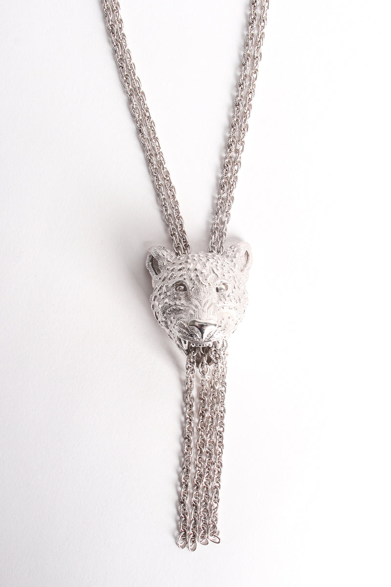 Vintage Trifari Sculpted Panther Tassel Pendant at Recess Los Angeles