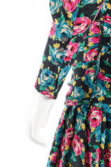 Emanuele Ungaro rose print silk dress sleeve detail @recessla