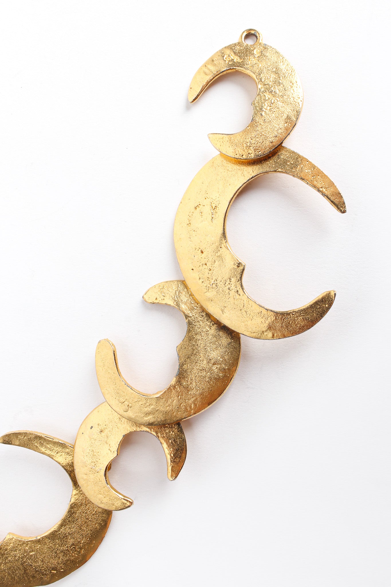 Vintage Les Bernard Crescent Moon Link Collar Necklace moons @ Recess LA