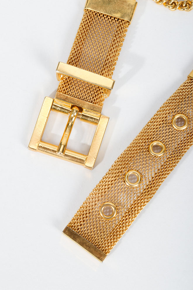 Vintage Ugo Correani Maltese Crest Lead Choker Buckle Strap Detail