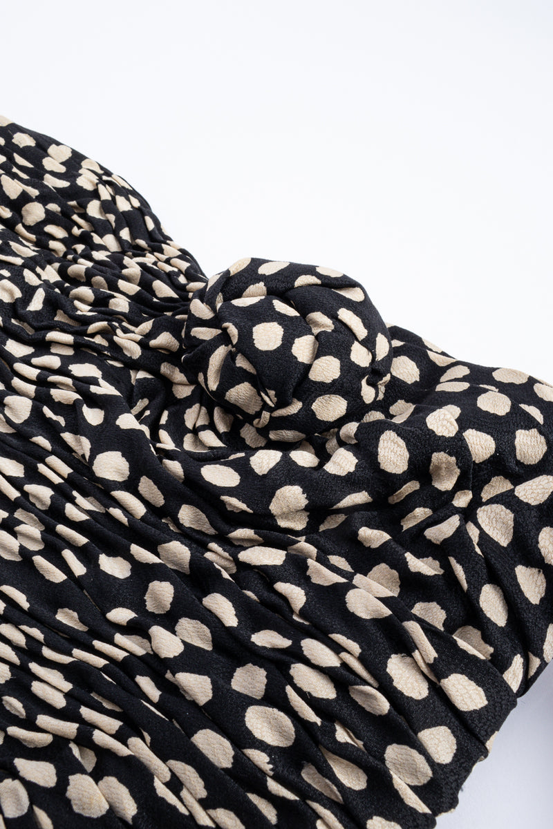 Ruched silk dress by Emanuel Ungaro applique close @recessla