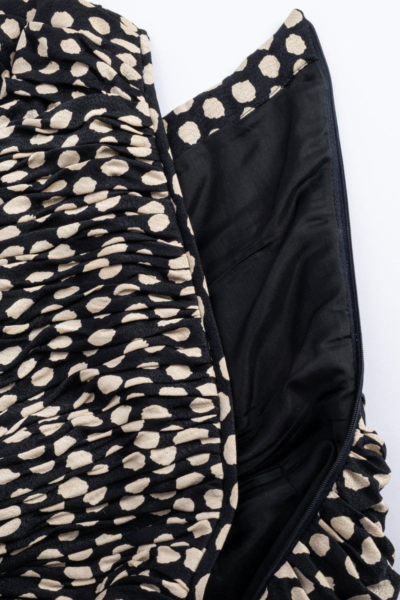 Ruched silk dress by Emanuel Ungaro zipper back @recessla