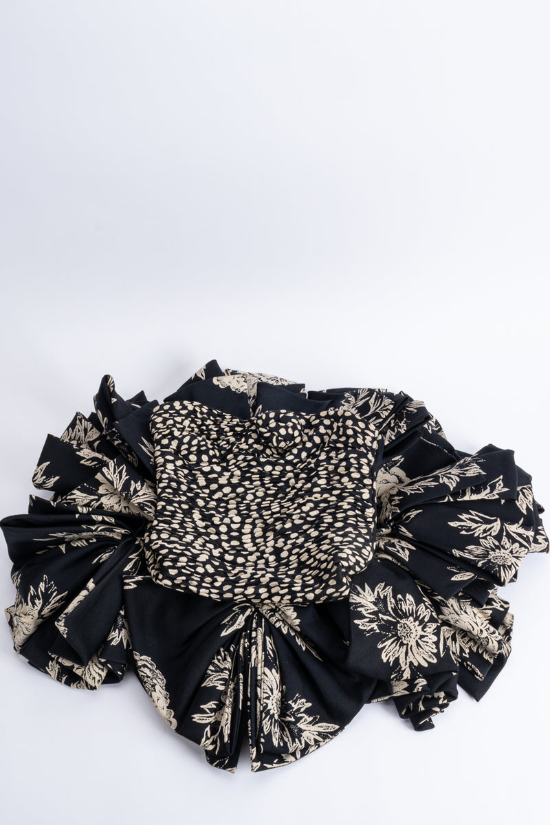 Ruched silk dress by Emanuel Ungaro flat lay flounce @recessla