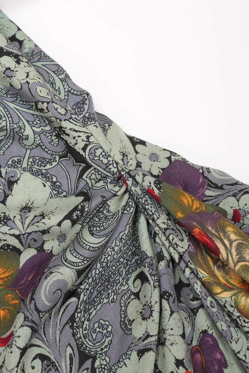 Recess Los Angeles Vintage Emanuel Ungaro Parallèle Draped Floral Lace Print Dress