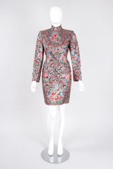 Recess Los Angeles Vintage Emanuel Ungaro Parallèle Metallic Floral Brocade Mandarin Jacket & Skirt Set