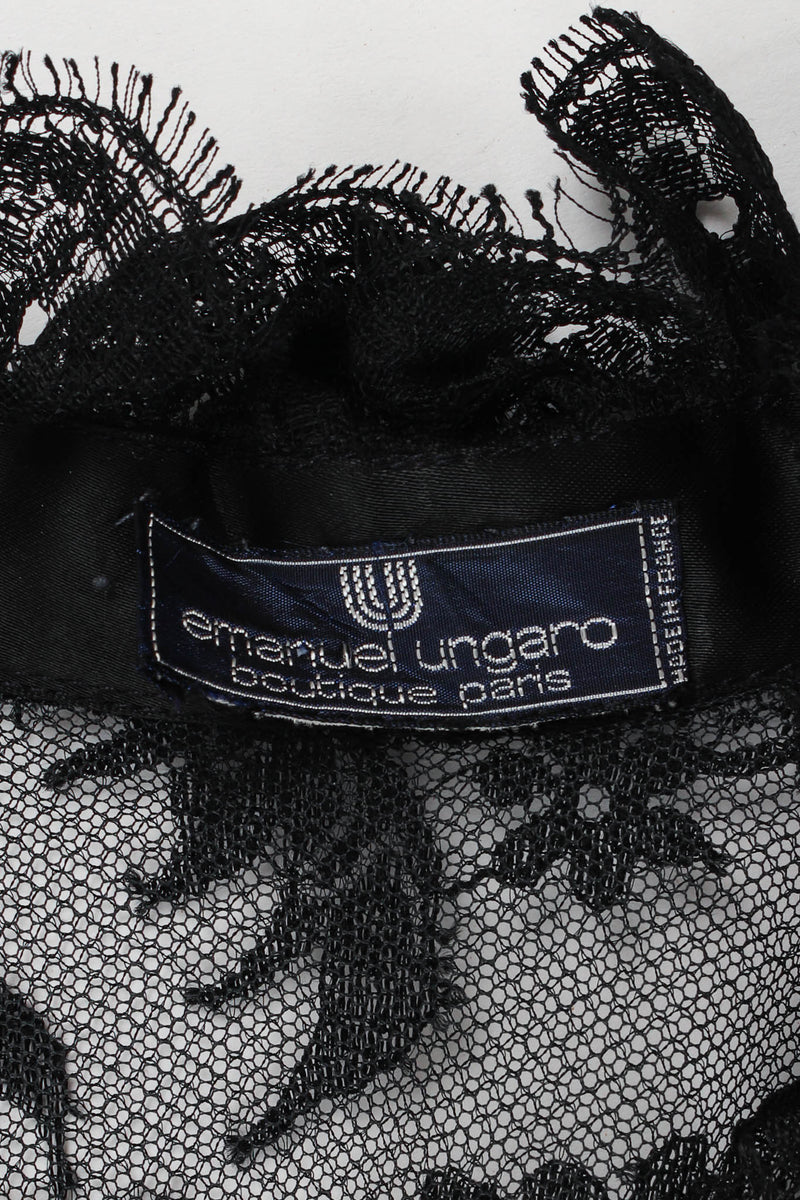 Vintage Emanuel Ungaro Sheer Floral Lace Dress tag @ Recess Los Angeles