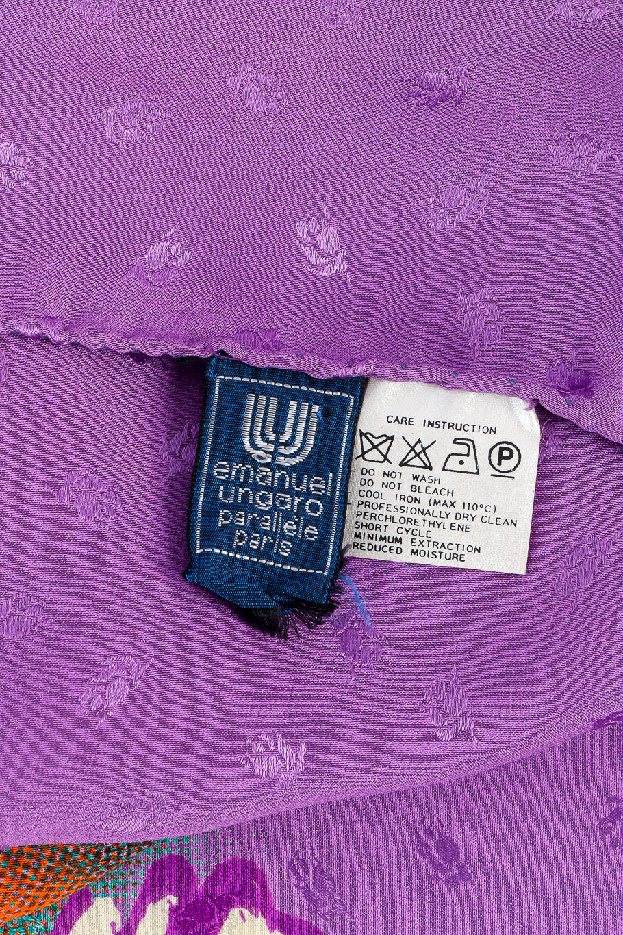 Silk crepe de chine scarf by Emanuel Ungaro Photo of Designer Label. @recessla