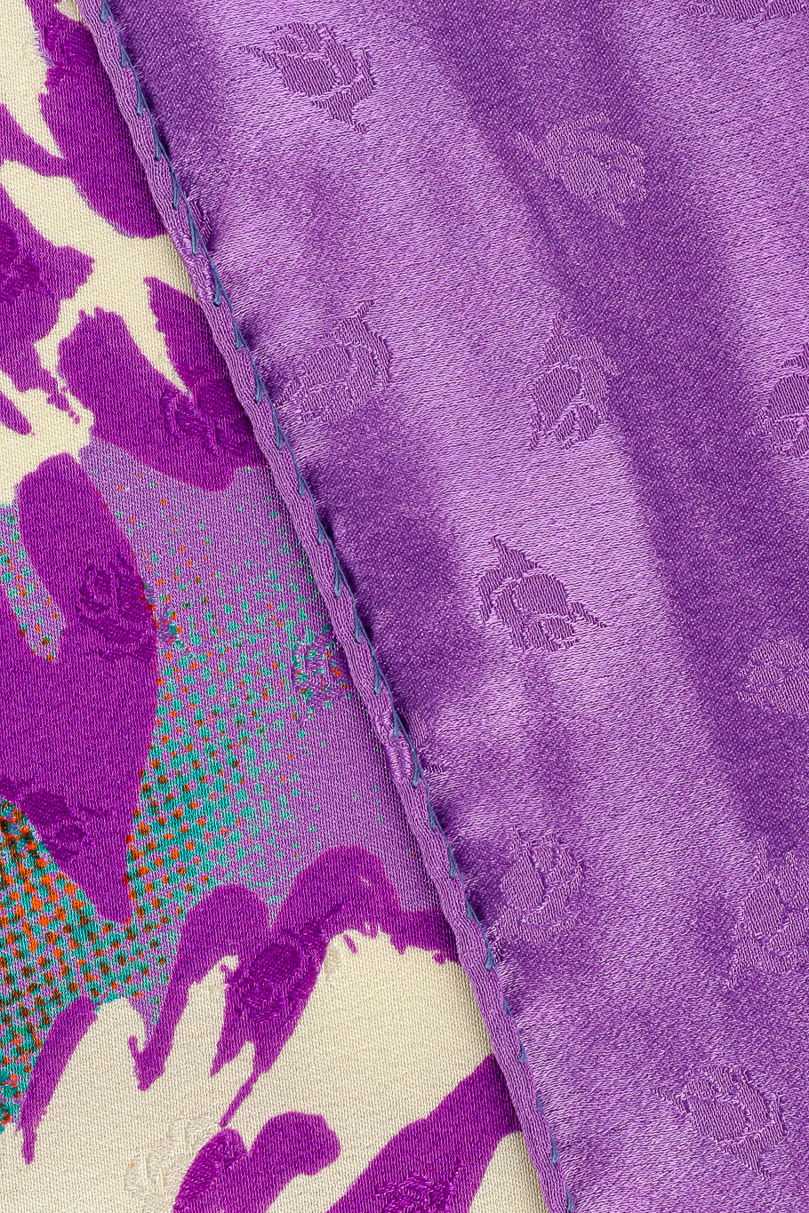 Silk crepe de chine scarf by Emanuel Ungaro Photo of fabric details. @recessla