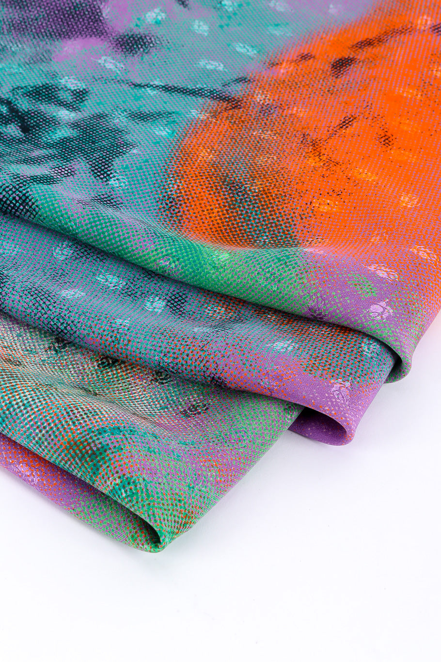 Silk crepe de chine scarf by Emanuel Ungaro Photo of Fabric Details. @recessla