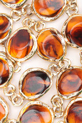 Recess Designer Consignment Vintage Unsigned Smoky Amber Gold Metal Chain Belt Los Angeles Resale
