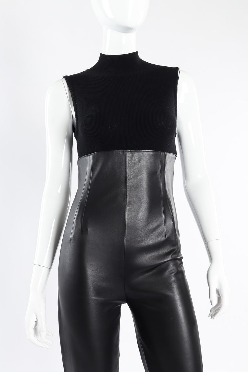 Valentino sleeveless leather jumpsuit on mannequin @recessla