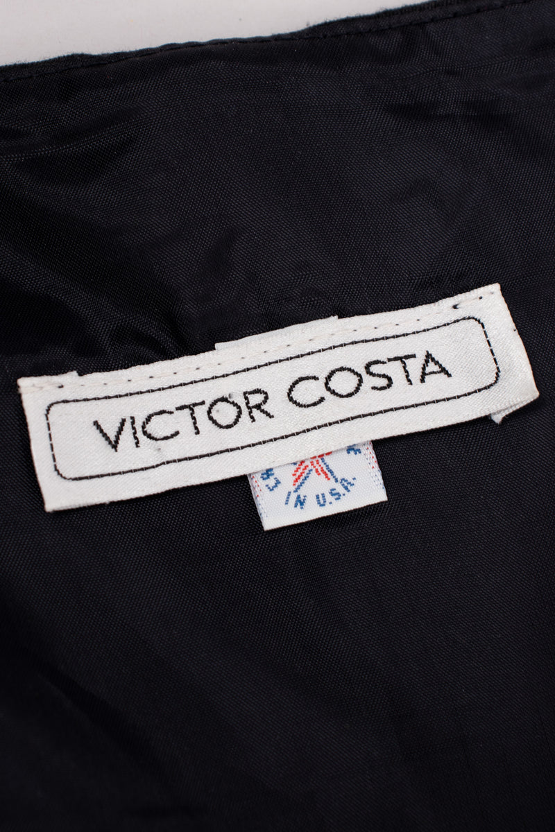 Victor Costa Strapless Peplum Bow Cocktail Dress