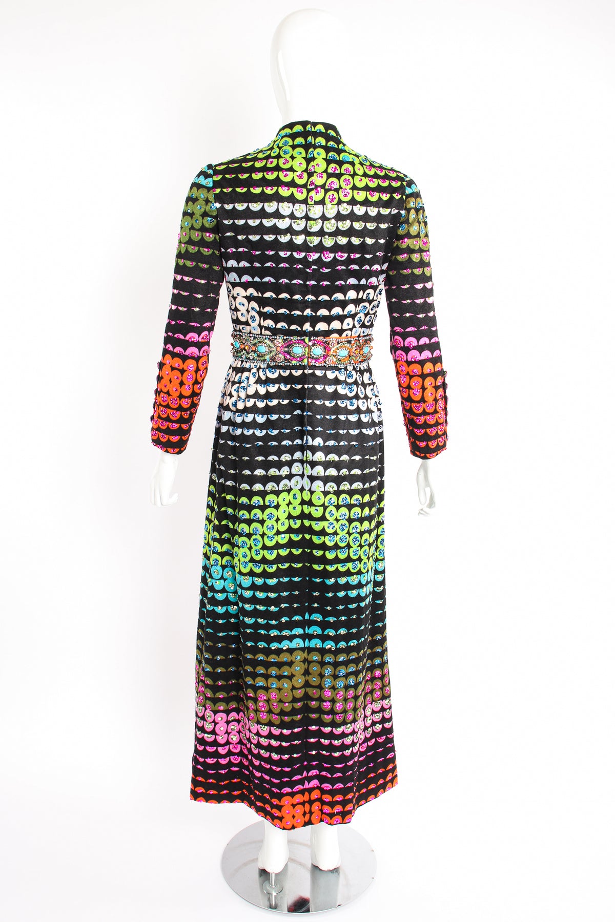 Vintage Valentina Graphic Rainbow Sequin Dress  Recess