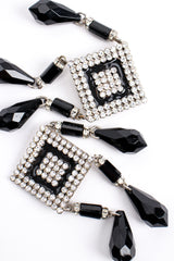 Vintage Valentino Geometric Diamond Drop Rhinestone Earrings at Recess Los Angeles