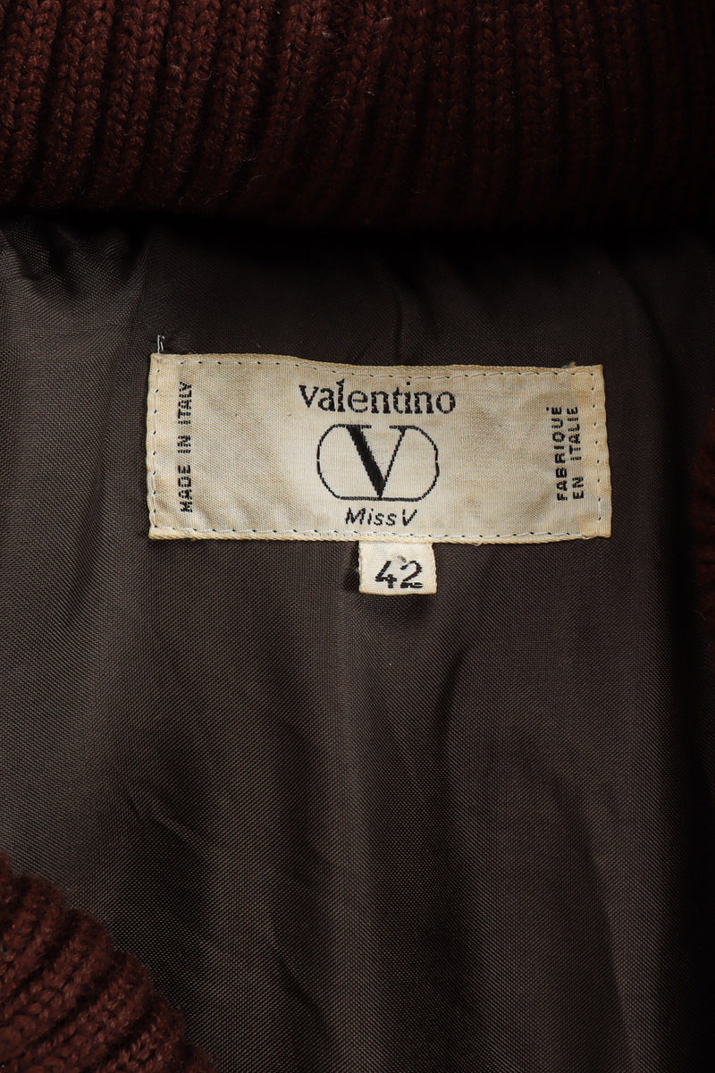 Vintage Valentino Leopard Print Faux Fur Wool Coat tag @ Recess LA