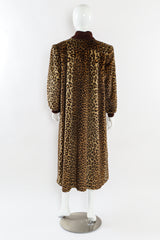 Vintage Valentino Leopard Print Faux Fur Wool Coat mannequin back @ Recess LA