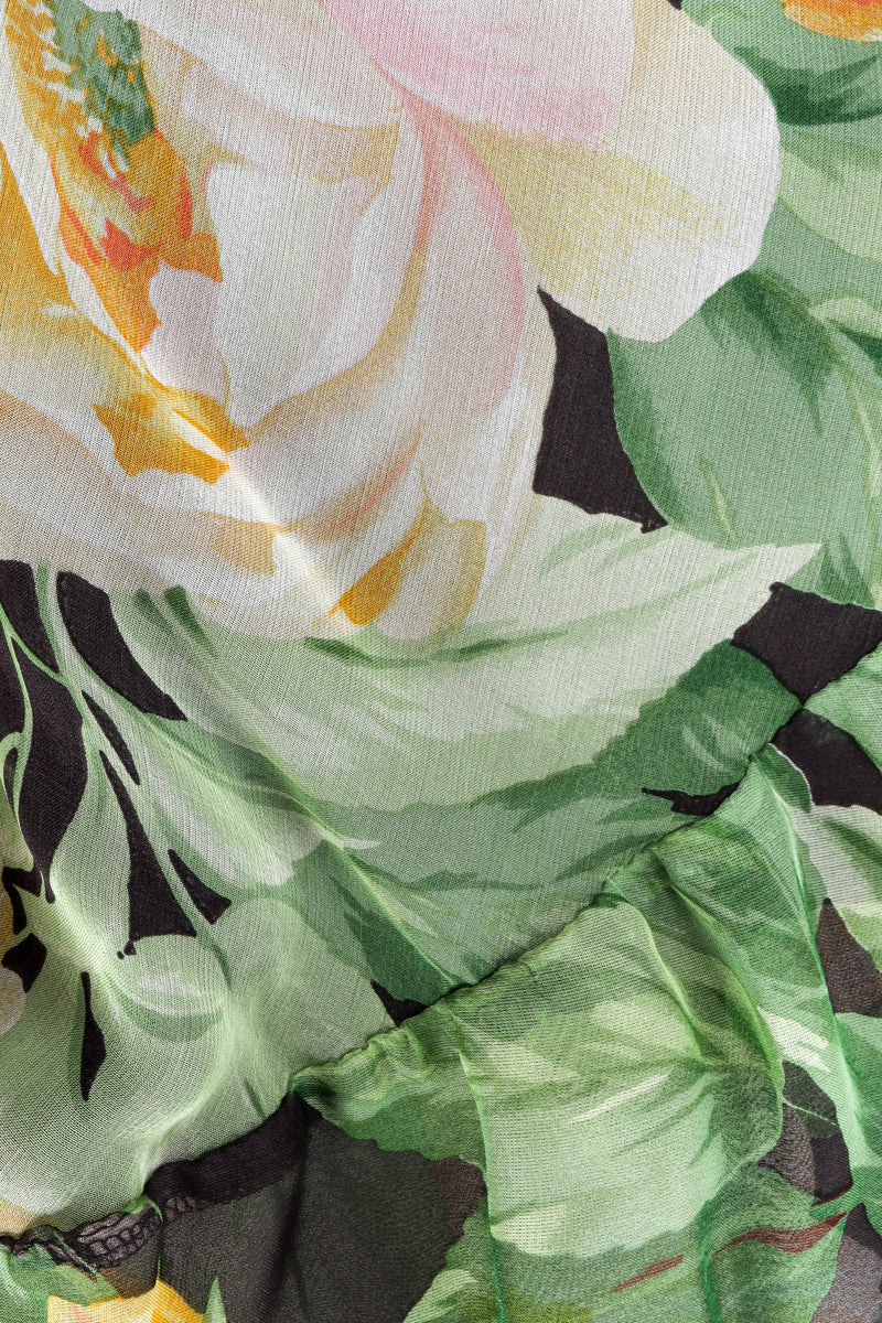 Vintage Valentino Willow Rose Garden Skirt fabric/print detail  @ Recess LA