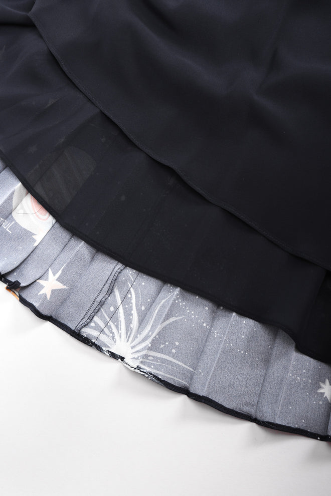 Recess Los Angeles Vintage Valentino Cosmic Astrological Pleated Cocktail Dress