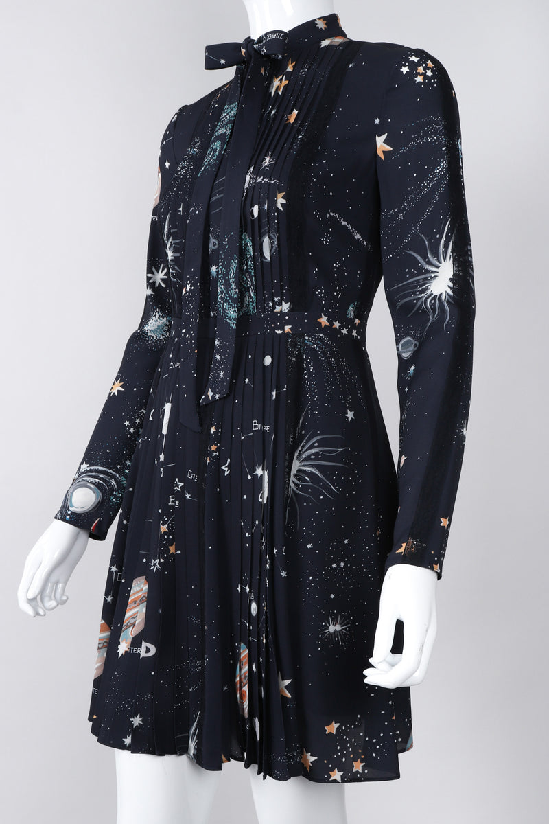 Vintage Valentino Cosmic Astrological Pleated Cocktail Dress – Recess
