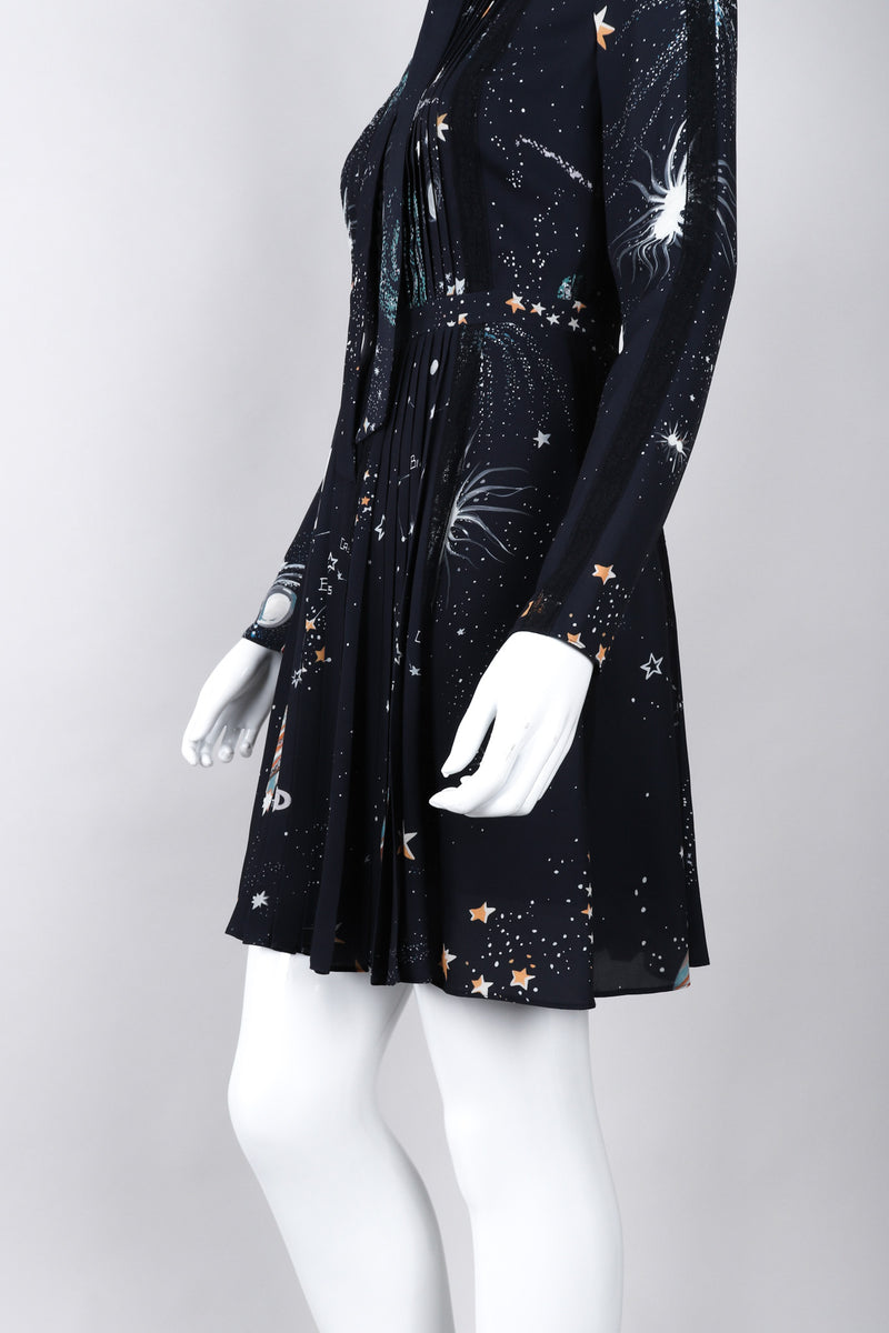 Vintage Valentino Cosmic Astrological Pleated Cocktail Dress Recess Vintage Valentino Cosmic Astrological Pleated Cocktail Dress Recess