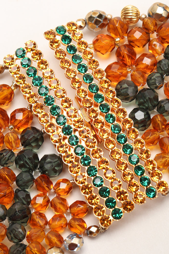 Recess Los Angeles Vintage Valentino Multi-Strand Beaded Collar Necklace