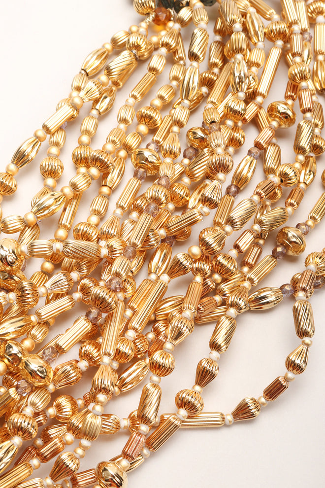 Recess Los Angeles Vintage Valentino Multi-Strand Beaded Collar Necklace