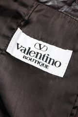 Recess Los Angeles Vintage Valentino Leather Embroidered Star Midi Pencil Skirt