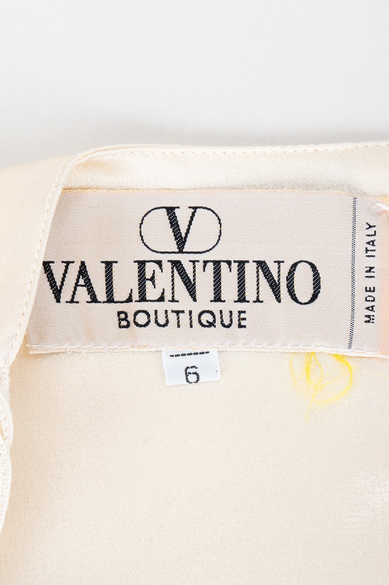 Vintage Valentino Embroidered Overlay Shell Top Label at Recess LA