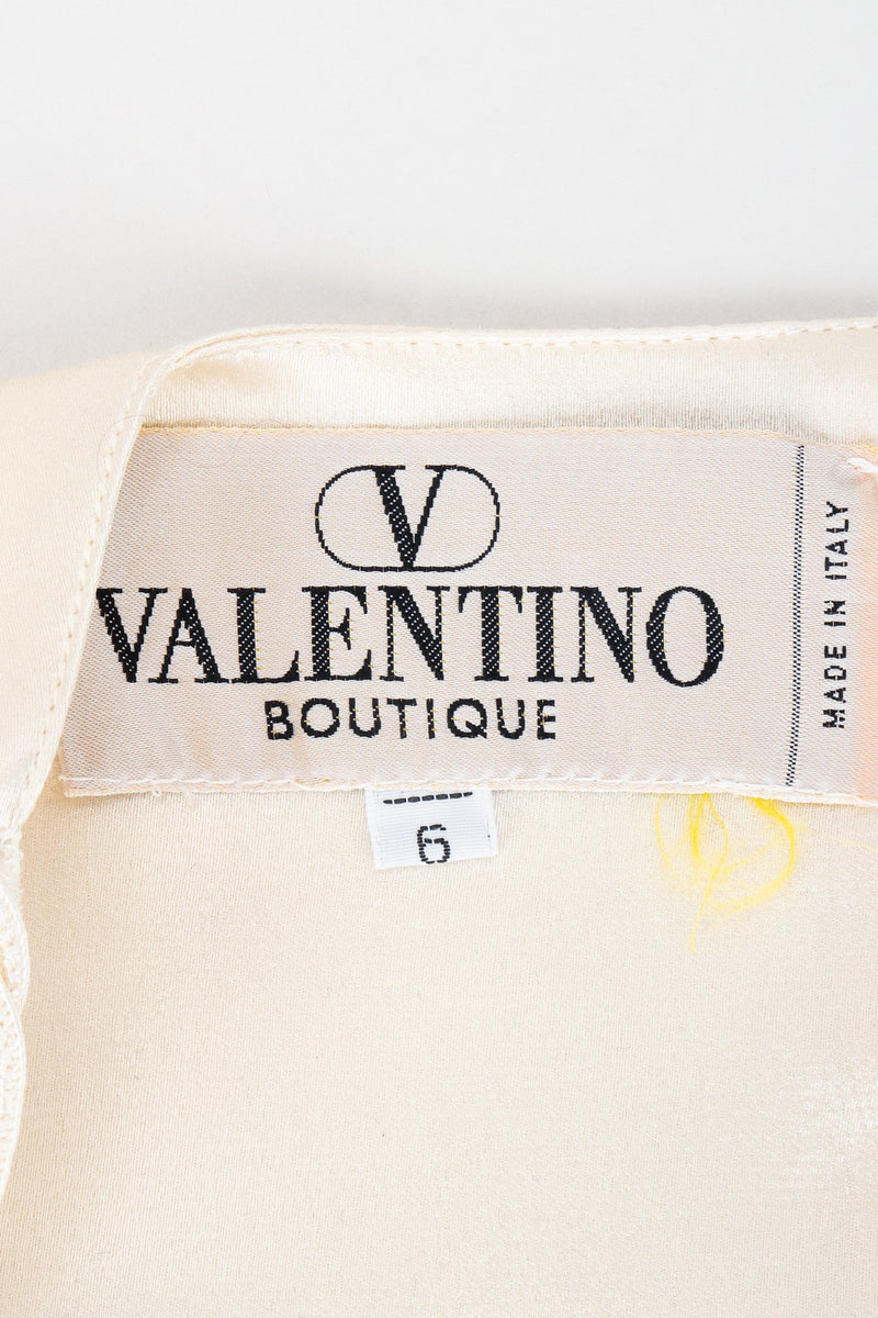 Vintage Valentino Embroidered Overlay Shell Top Label at Recess LA