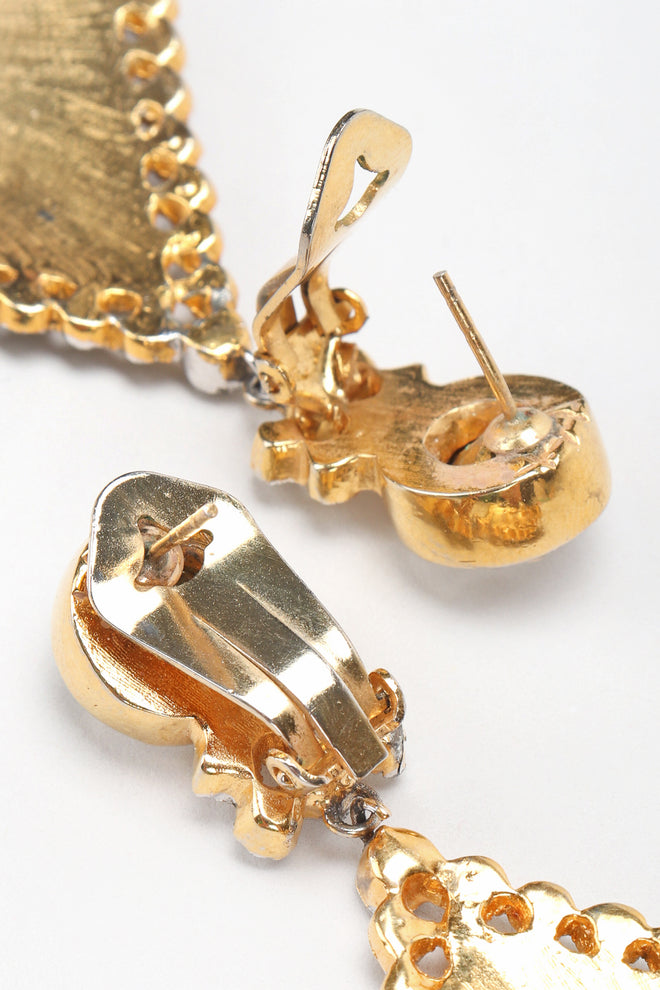 Recess Los Angeles Designer Consignment Resale Recycled Vintage Valentino Ace Of Spades Enamel Drop Earrings