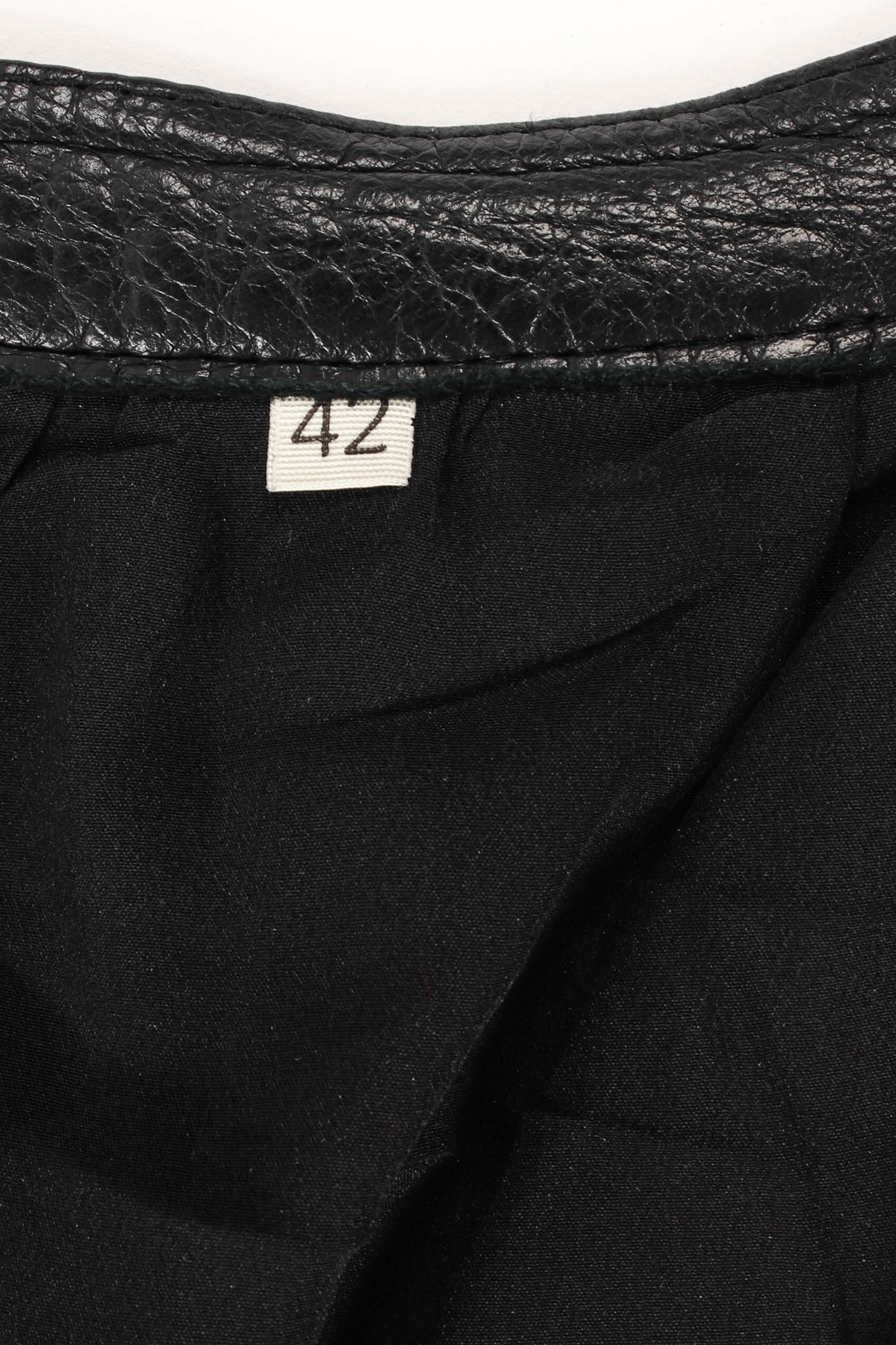 Vintage Valentino 1985 A/W Leather Fleur Beaded Top & Skirt Set size tag @ Recess LA