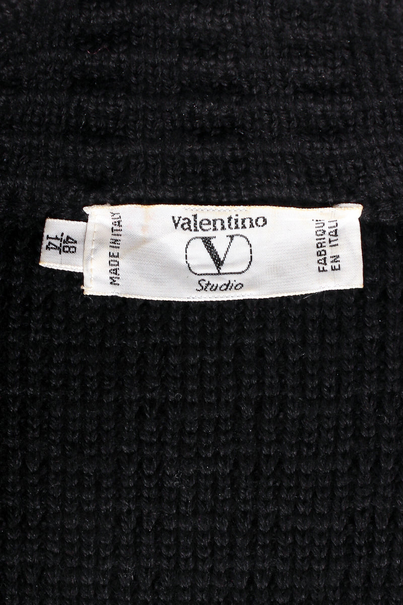 Vintage Valentino Waffle Knit Sweater Coat label at Recess Los Angeles