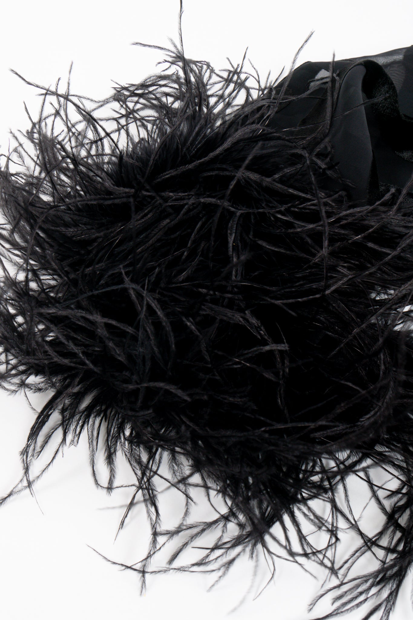 Vintage Valentino Sheer Silk Velvet Burnout Caftan Dress w/ Ostrich feather detail at Recess LA