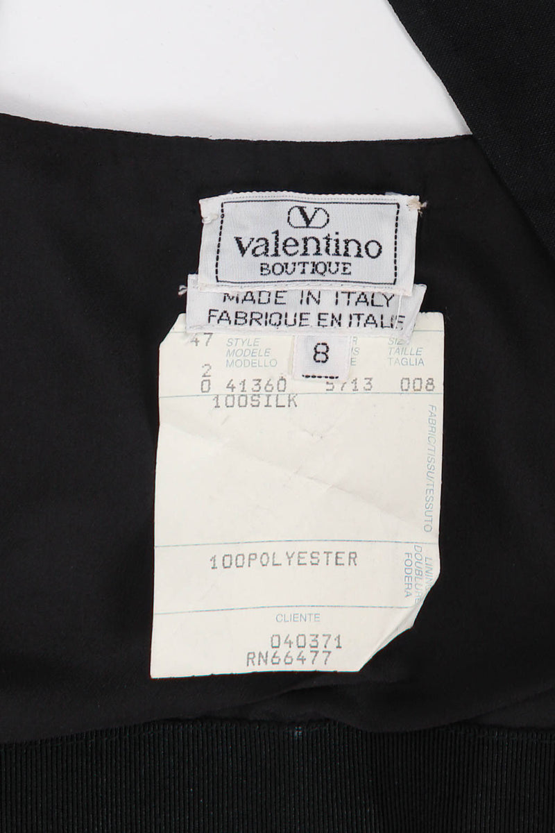 Vintage Valentino Linen Bustier Midi Dress label at Recess Los Angeles