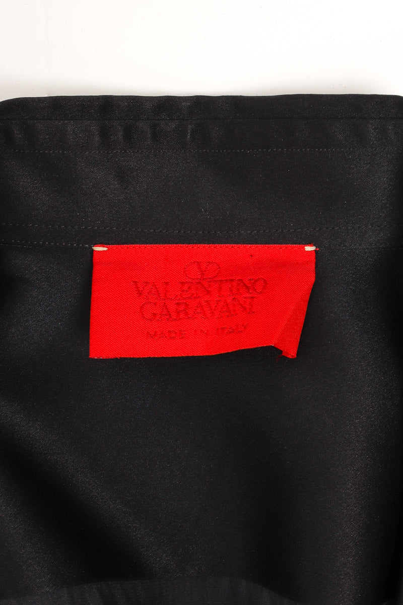 Vintage Valentino Garavani Dragon Print Silk Satin Shirt label at Recess Los Angeles