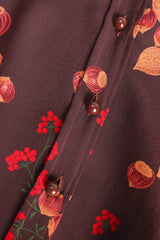 Vintage Valentino I.Magnin Chestnuts & Berries Top & Skirt Set buttons @ Recess LA