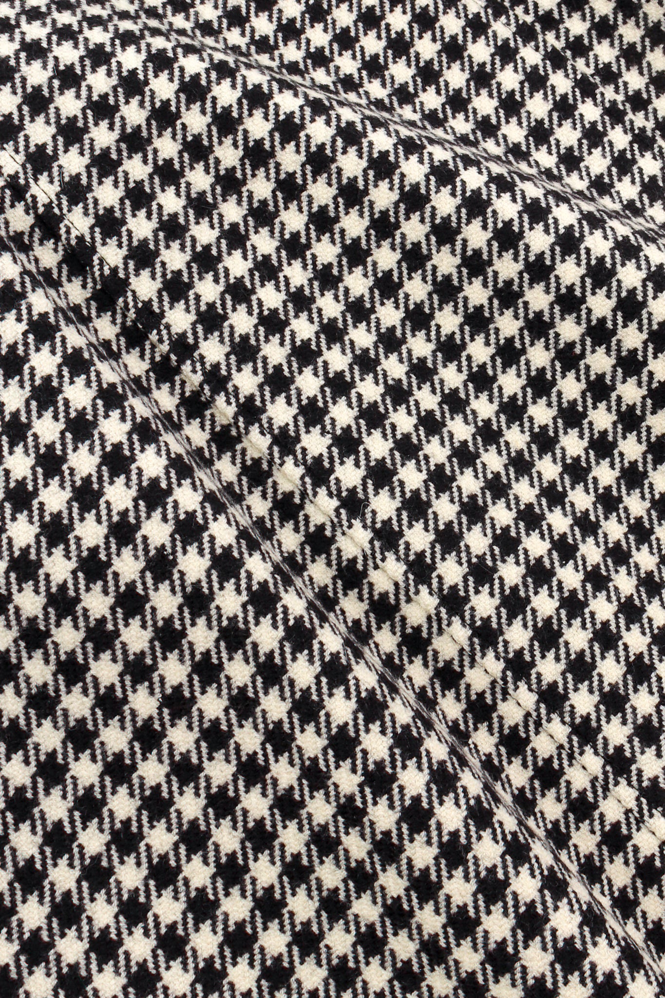 Vintage Valentino Double Lapel Houndstooth Coat fabric detail at Recess Los Angeles