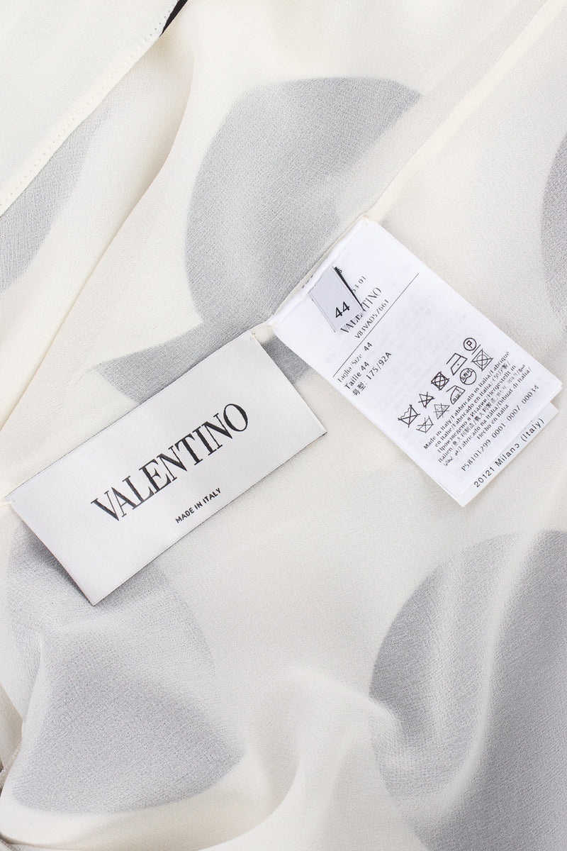 Valentino Large Polka Dot Silk Shift Dress tag @ Recess LA