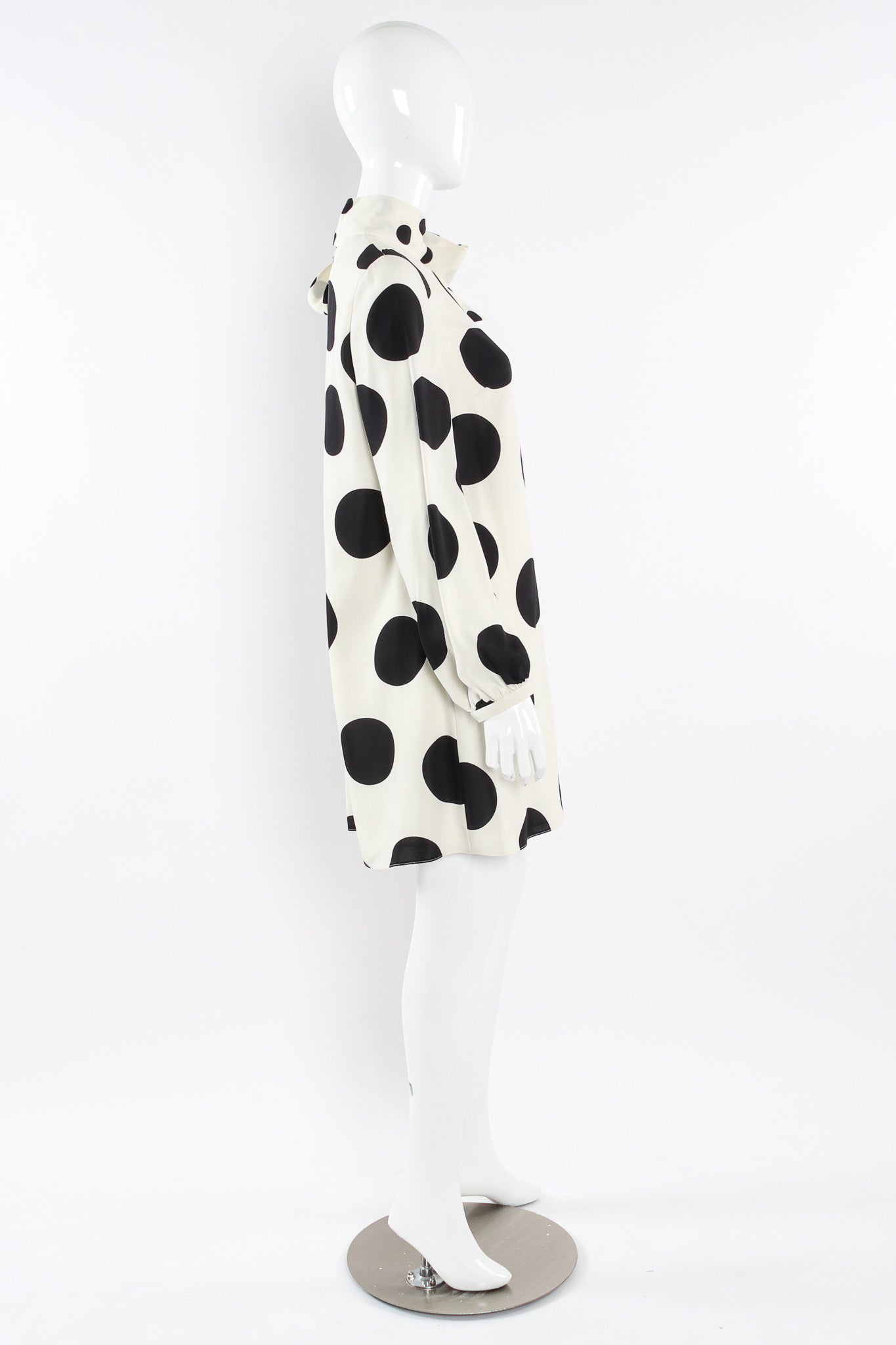 Valentino Large Polka Dot Silk Shift Dress mannequin side @ Recess LA