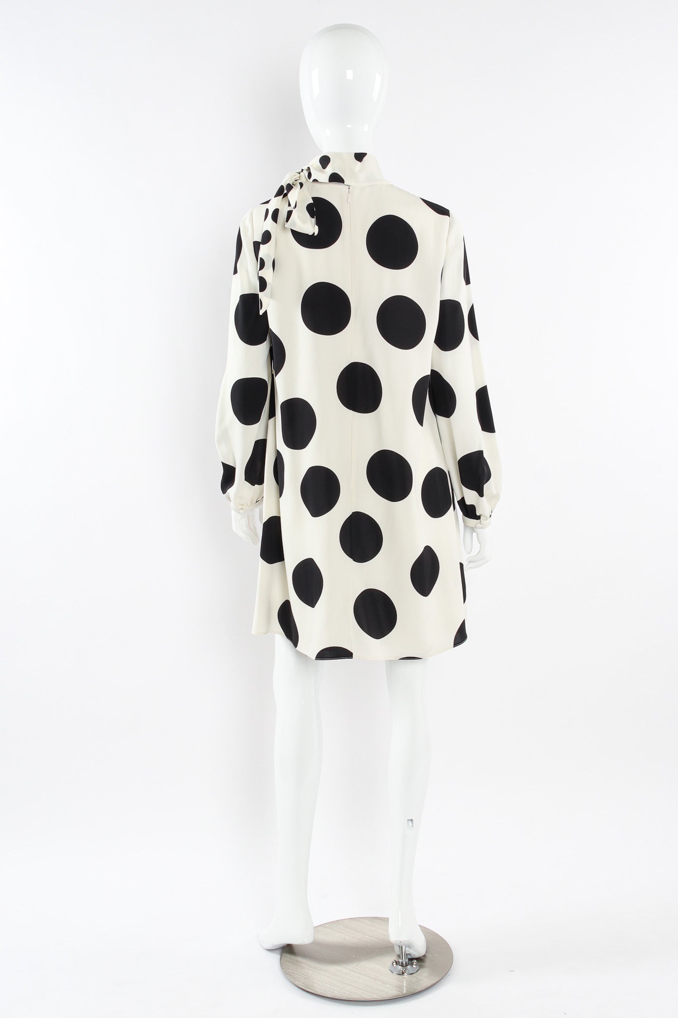 Valentino Large Polka Dot Silk Shift Dress mannequin back @ Recess LA