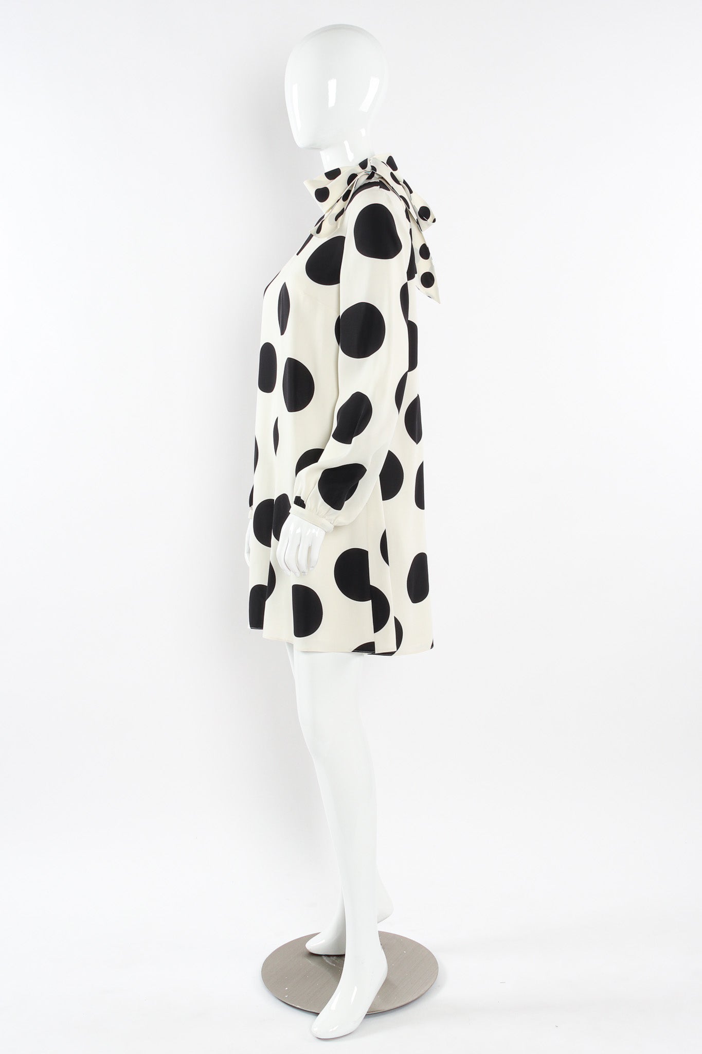 Valentino Large Polka Dot Silk Shift Dress mannequin side @ Recess LA