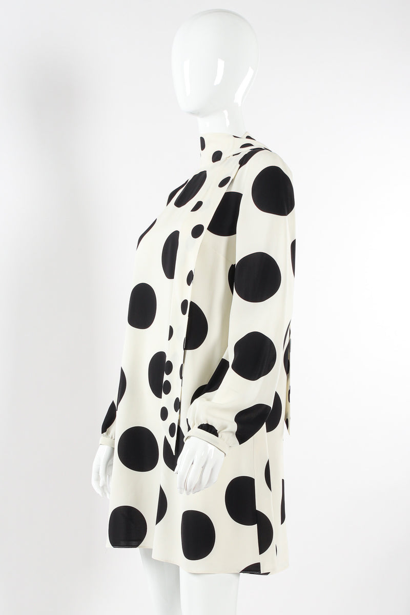 Valentino Large Polka Dot Silk Shift Dress mannequin close angle @ Recess LA