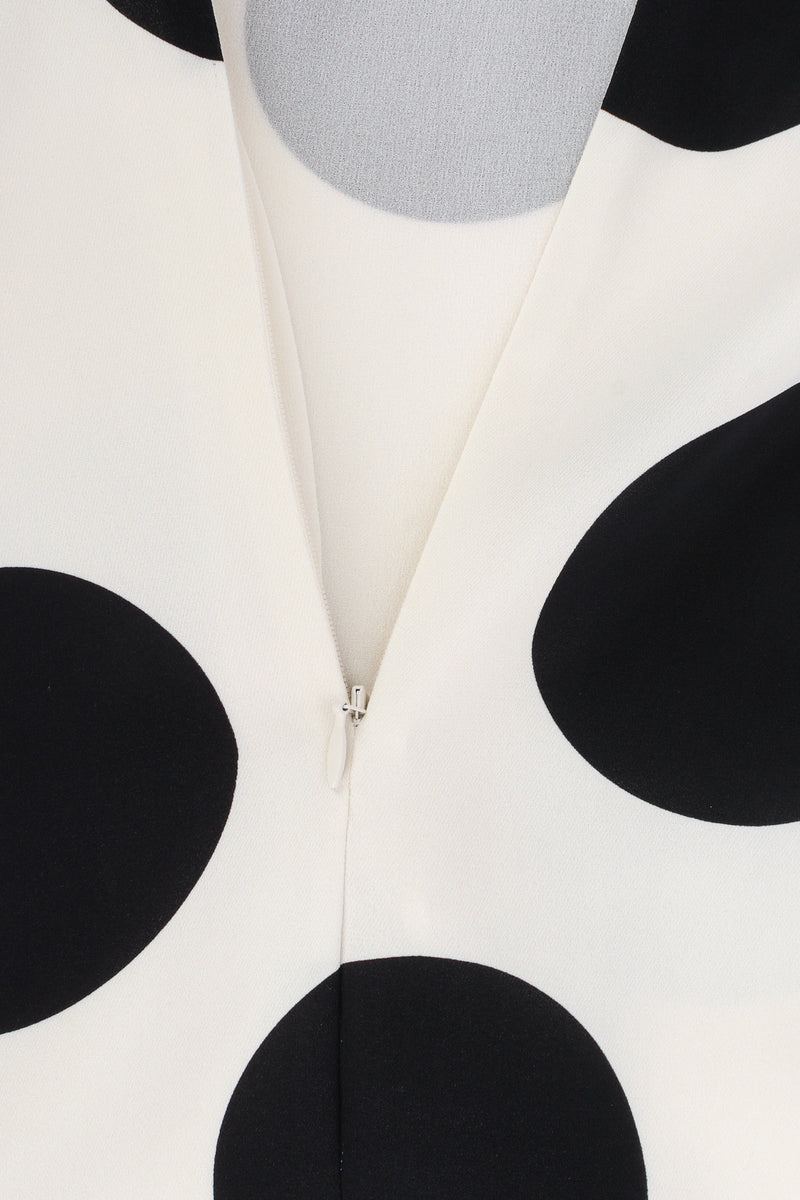 Valentino Large Polka Dot Silk Shift Dress sipper close @ Recess LA