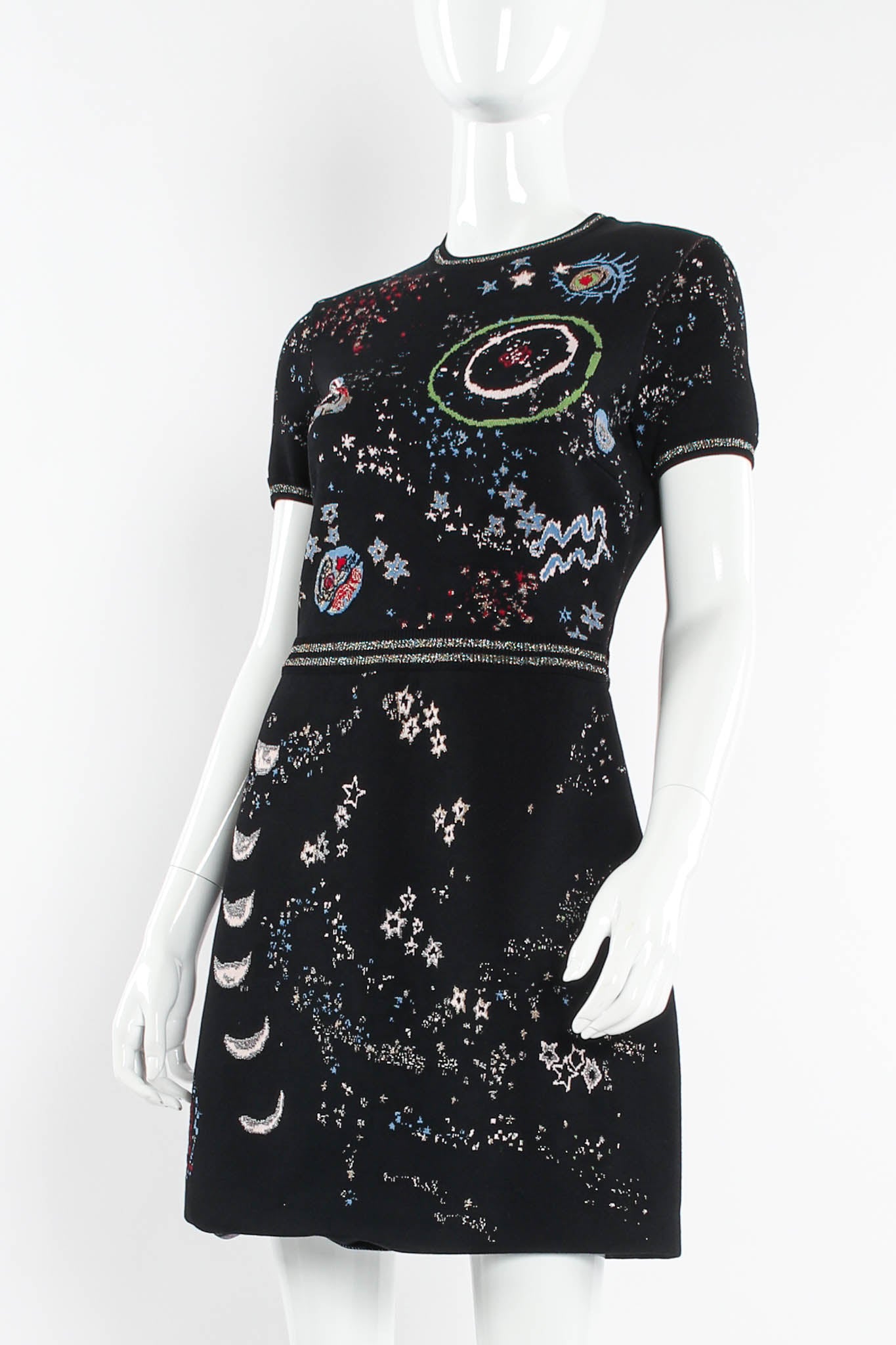 Vintage Valentino 2015 Pre-Fall Space Cosmos Dress mannequin angle @ Recess LA