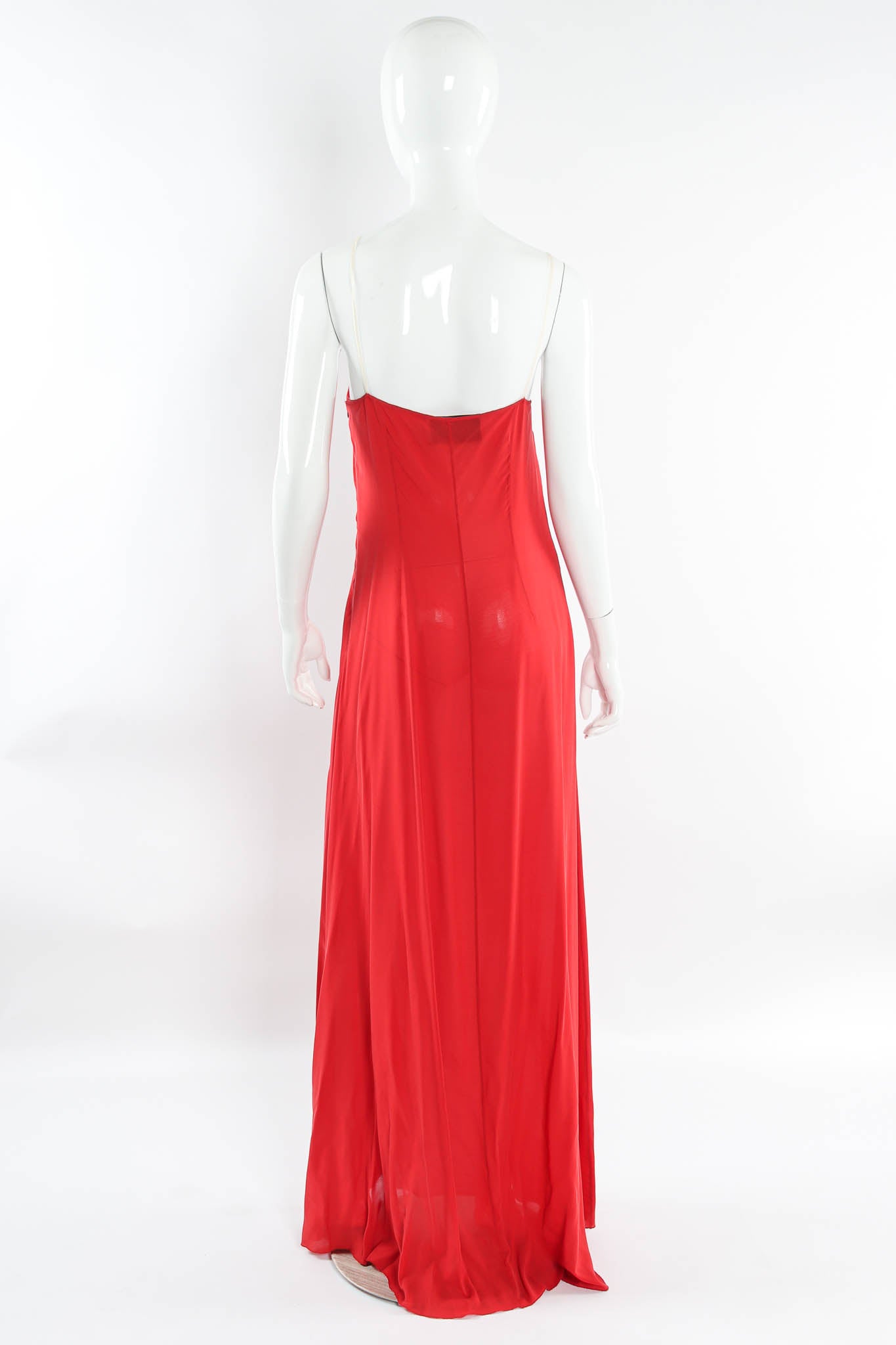 Valentino Rose Velvet Silk Panel Dress mannequin liner back @ Recess Los Angeles 