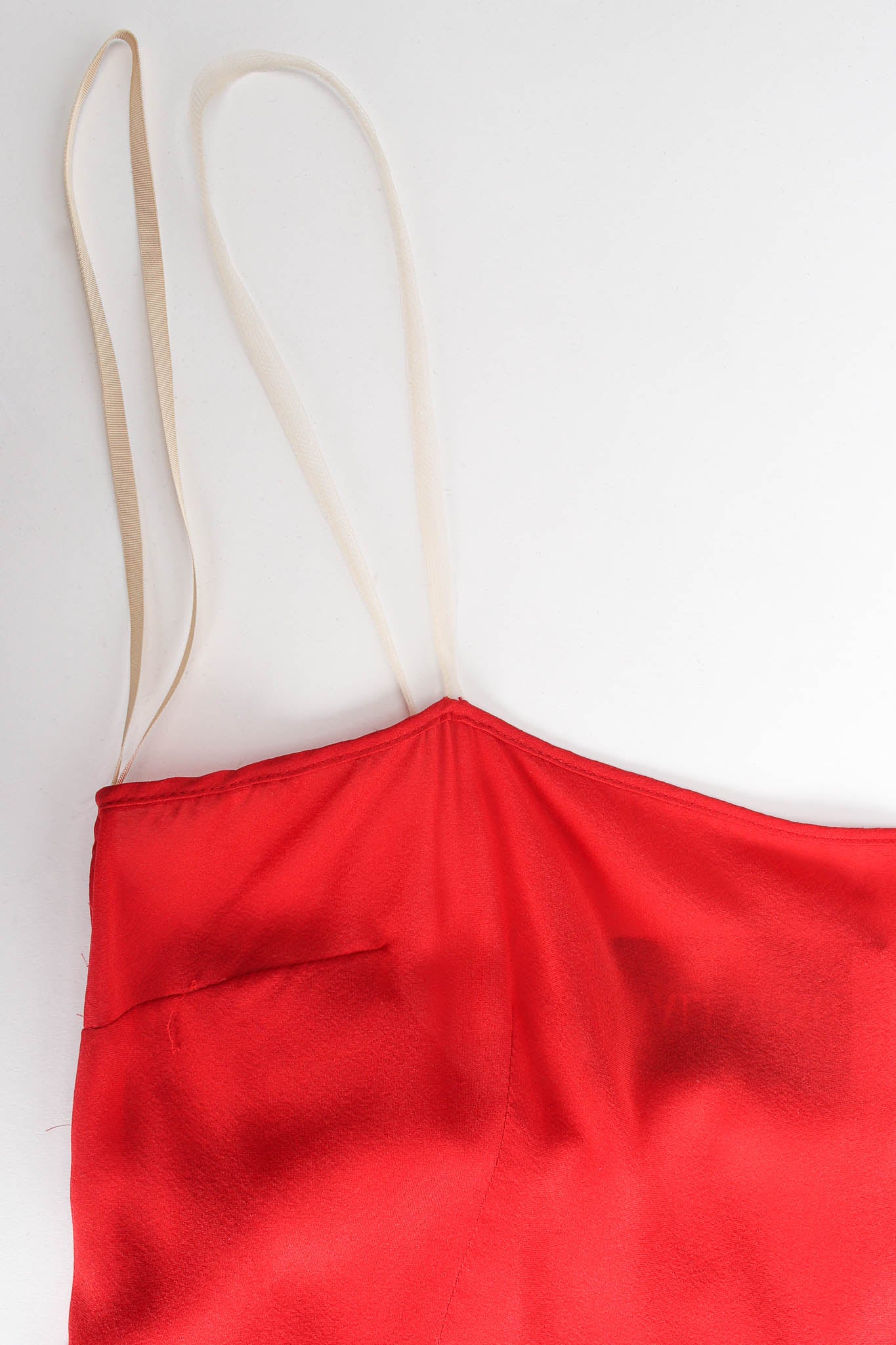 Valentino Rose Velvet Silk Panel Dress strap/bust drat @ Recess Los Angeles 