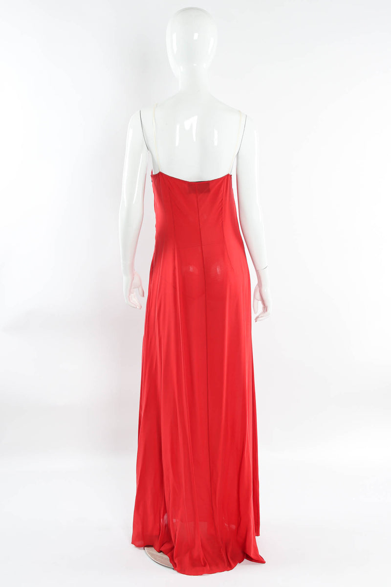 Valentino Rose Velvet Silk Panel Dress mannequin liner back @ Recess Los Angeles 