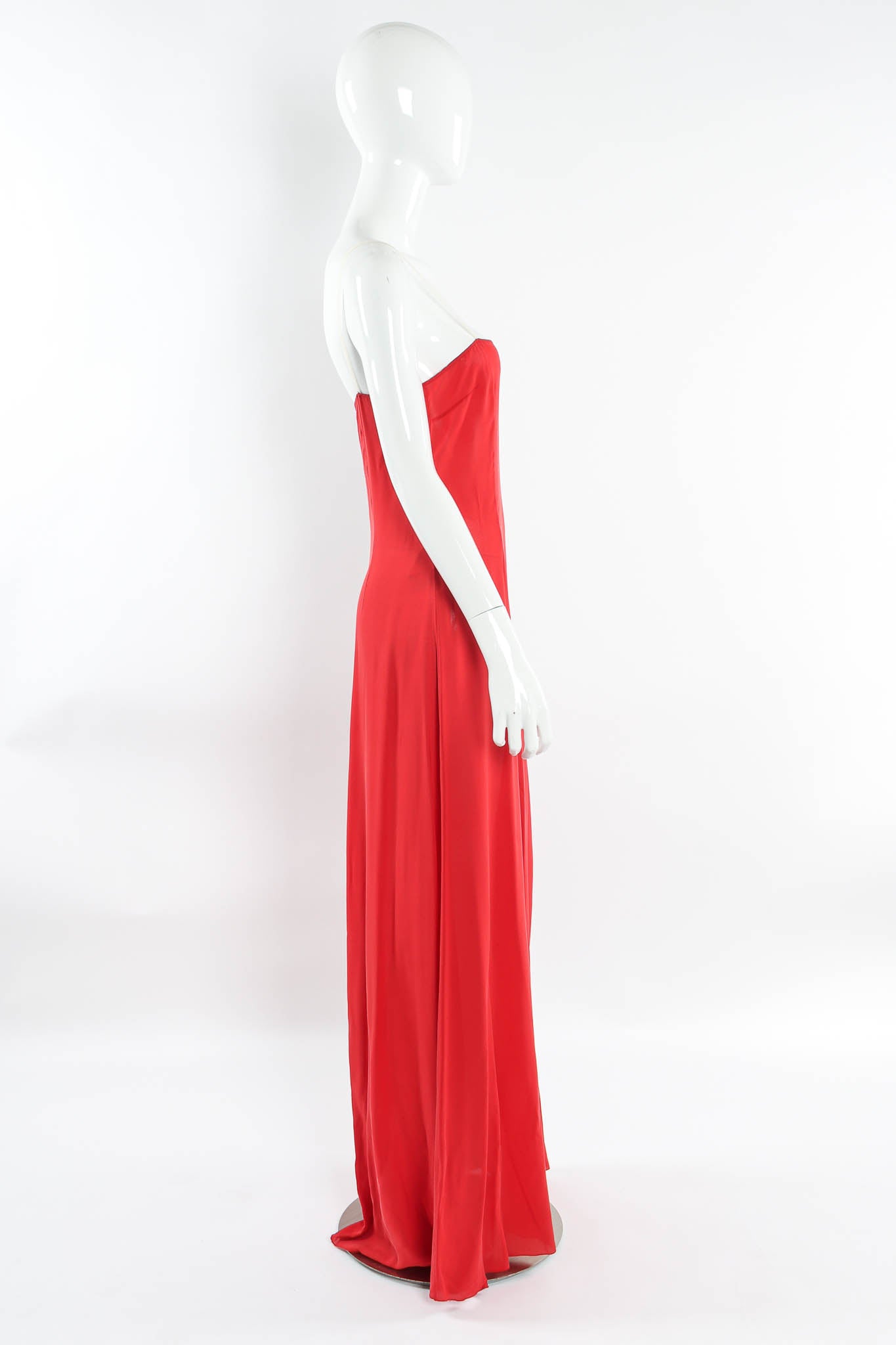 Valentino Rose Velvet Silk Panel Dress mannequin liner side @ Recess Los Angeles 