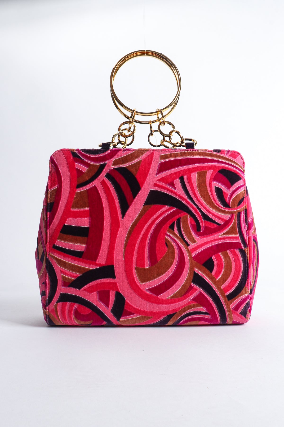 the virgins ♡ rose velvet bag Versace-PinkVelvetSwirlBag-